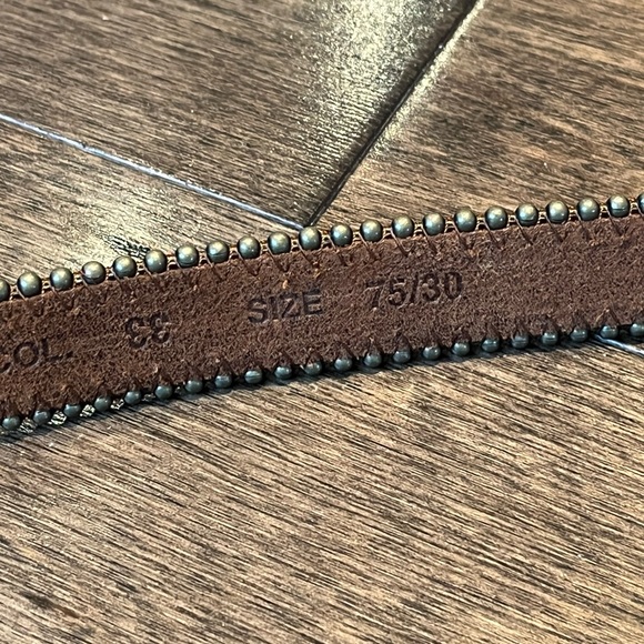 NWT RARE DIESEL oval buckle belt in orange metallic size 75/small. - Picture 6 of 10